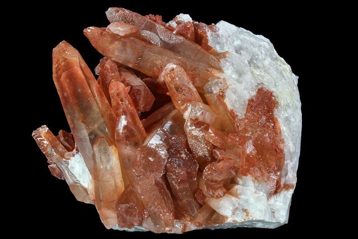 Natural, Red Quartz Crystal Cluster - Morocco #101497